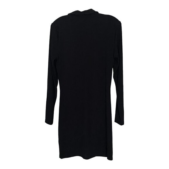 HM black long sleeve mini dress - Picture 2 of 3